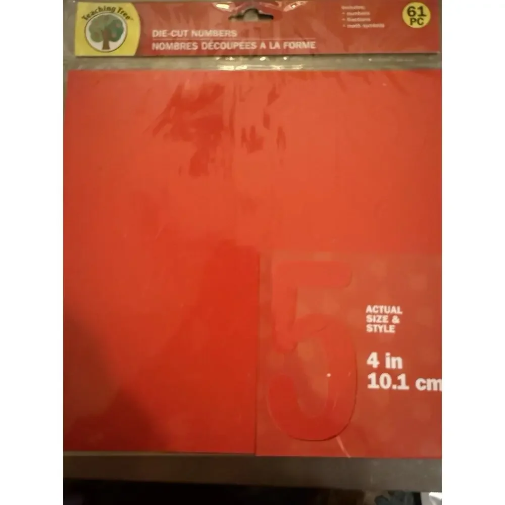 NWT Teaching Tree Bulletin Board Die-Cut Numbers 61 Characters, 4